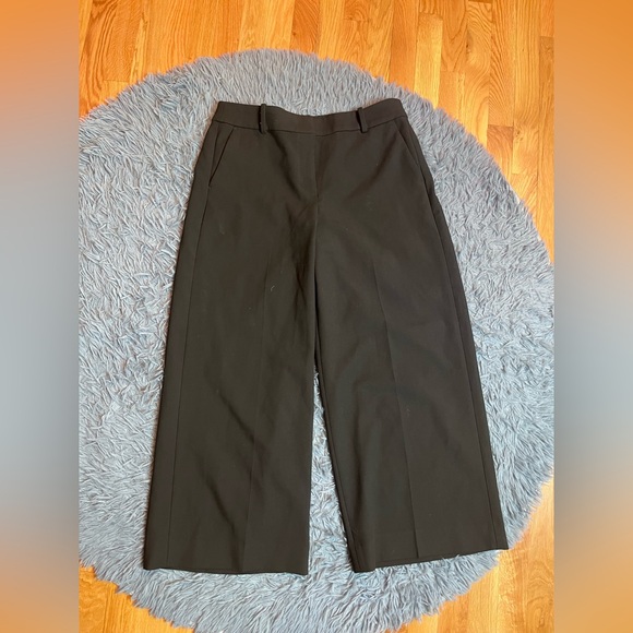 J.Crew Sydney Wide Leg Four Way Stretch Cropped Pants Black Size 12 - Picture 2 of 7